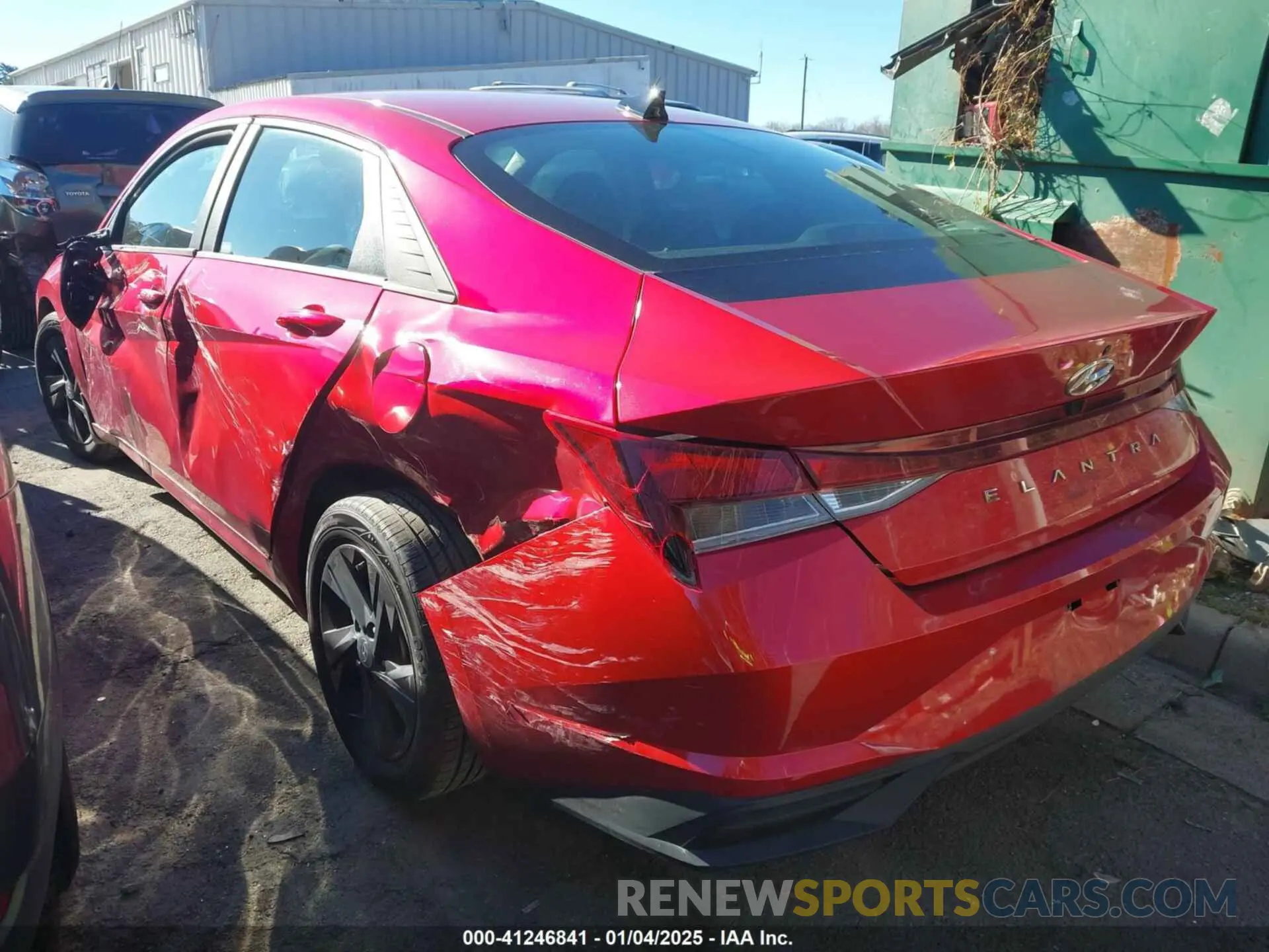 3 fotografías del automóvil dañado 5NPLM4AG0NH070483 HYUNDAI ELANTRA 2022