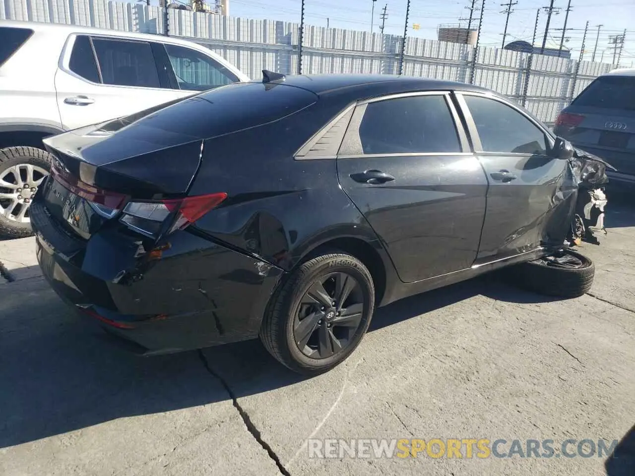 3 fotografías del automóvil dañado 5NPLM4AG2NH060781 HYUNDAI ELANTRA 2022