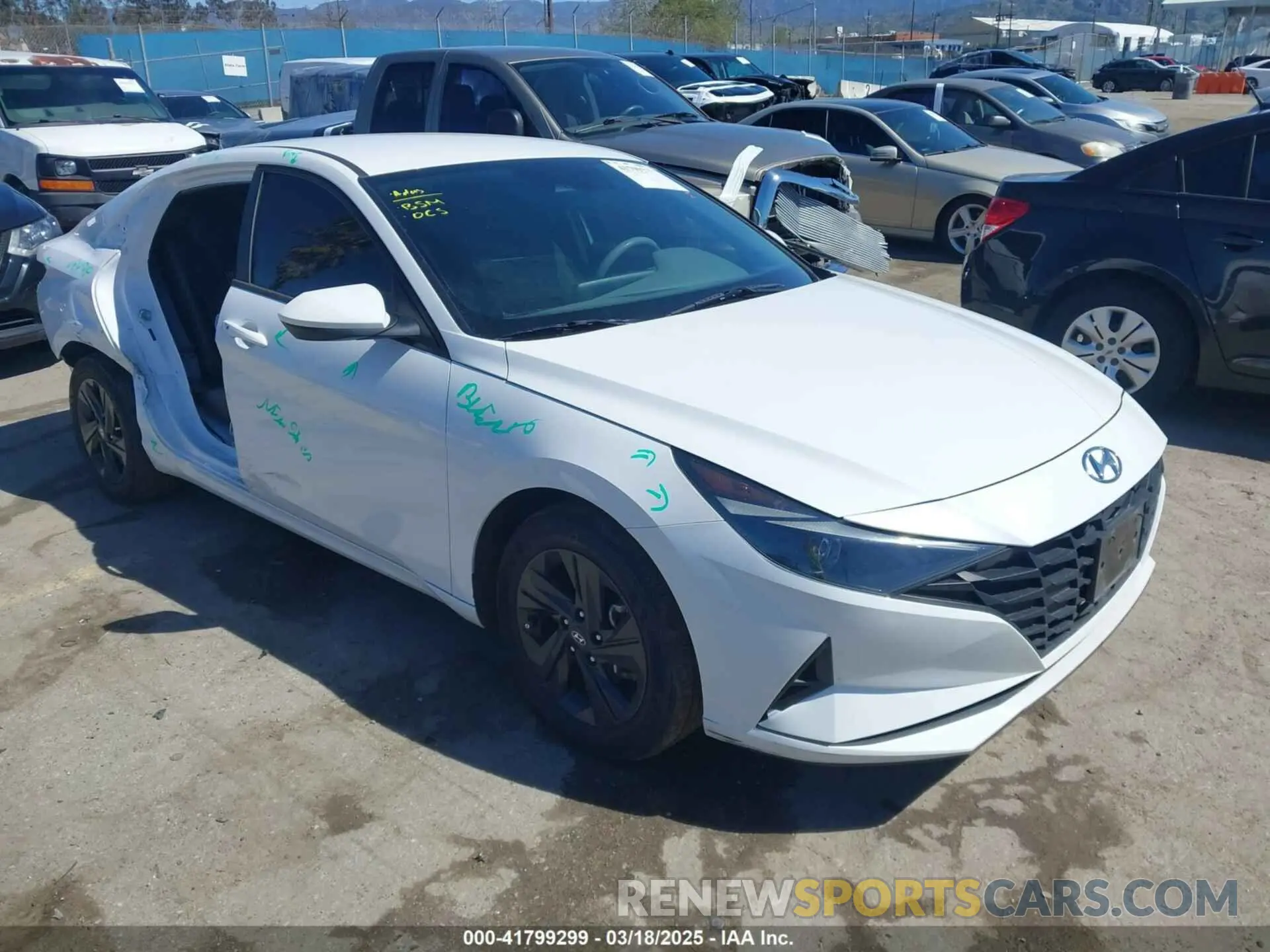1 fotografías del automóvil dañado 5NPLM4AG2NH070629 HYUNDAI ELANTRA 2022