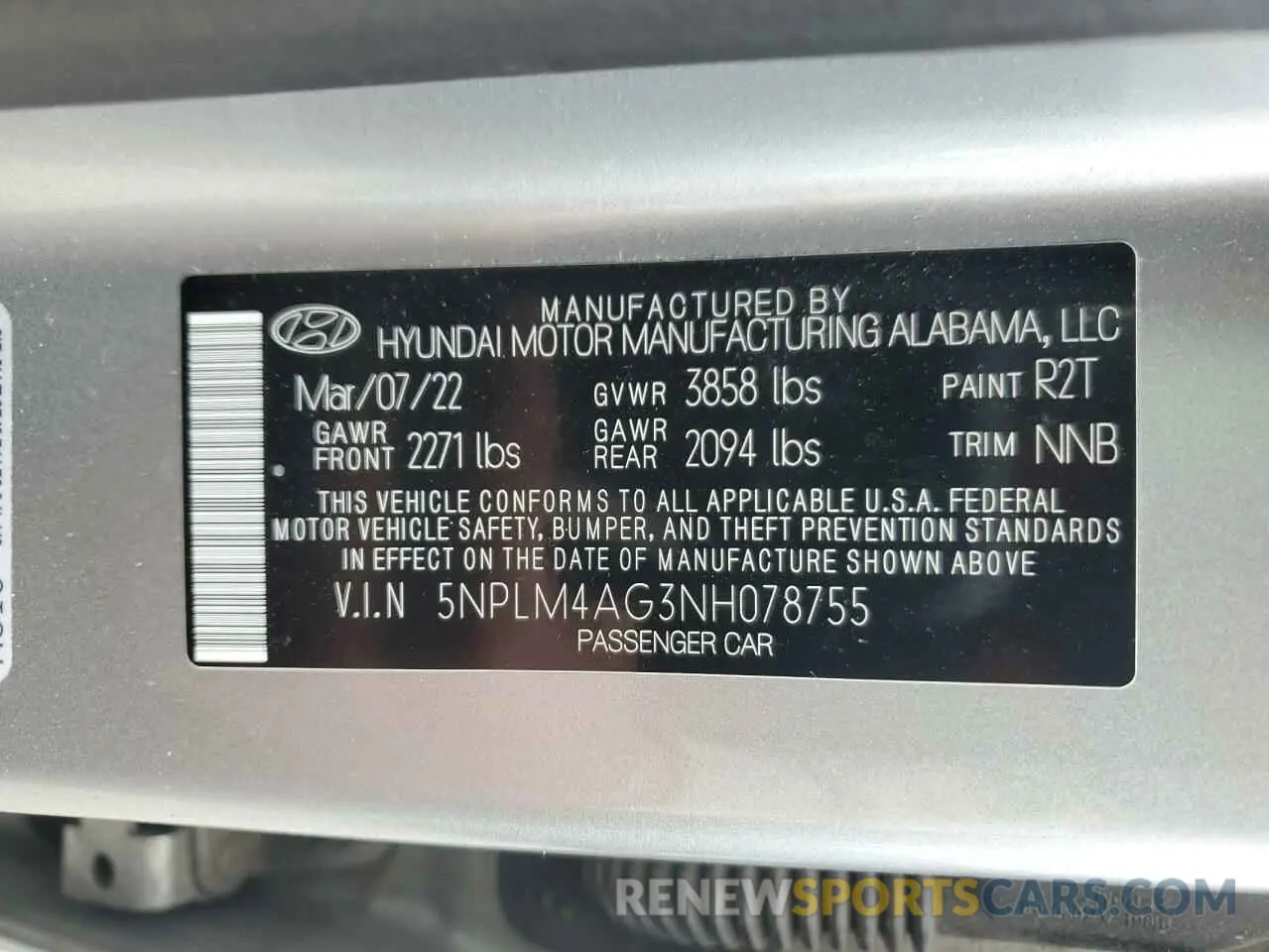 13 fotografías del automóvil dañado 5NPLM4AG3NH078755 HYUNDAI ELANTRA 2022