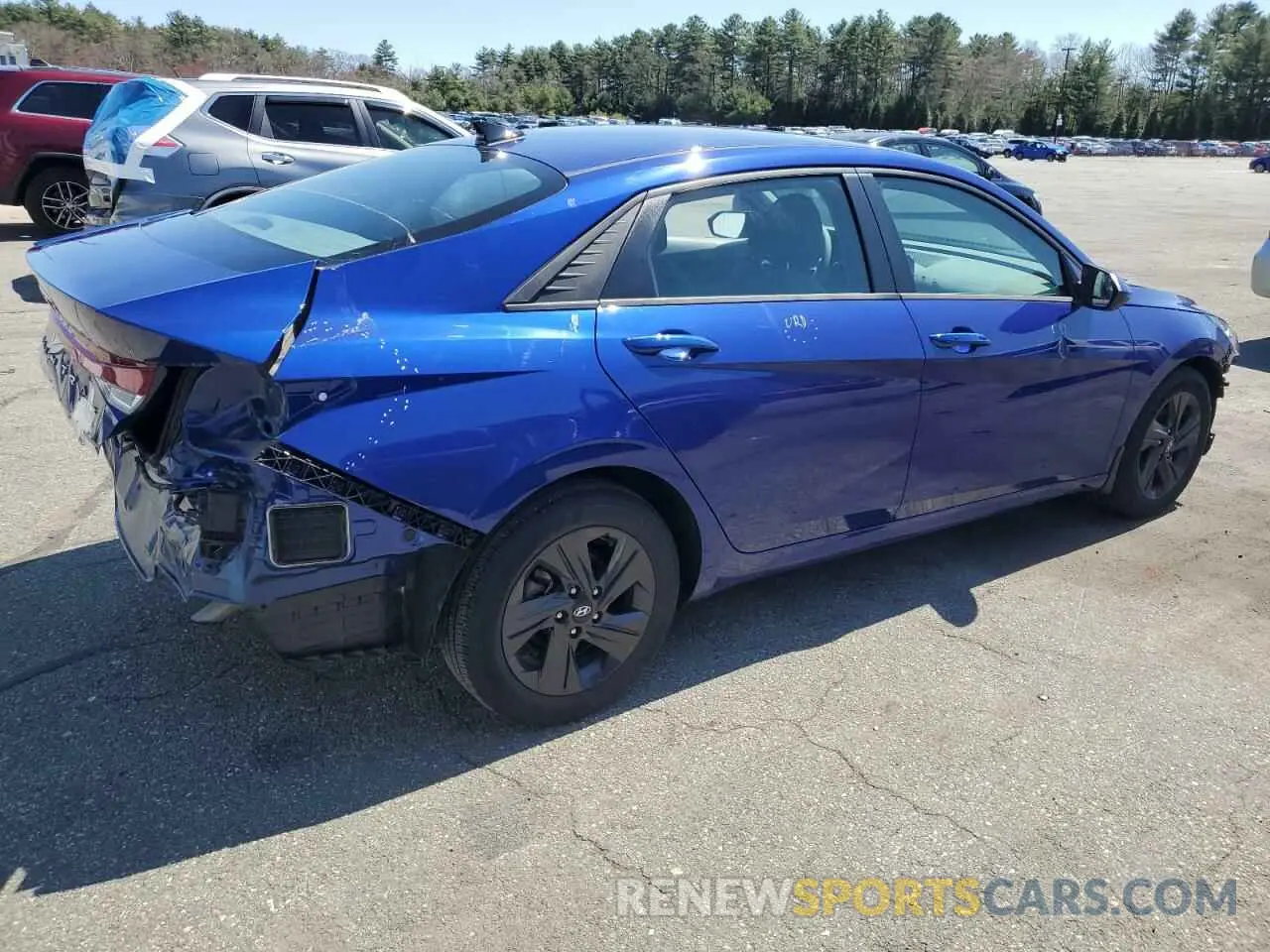 3 fotografías del automóvil dañado 5NPLM4AG5NH074965 HYUNDAI ELANTRA 2022