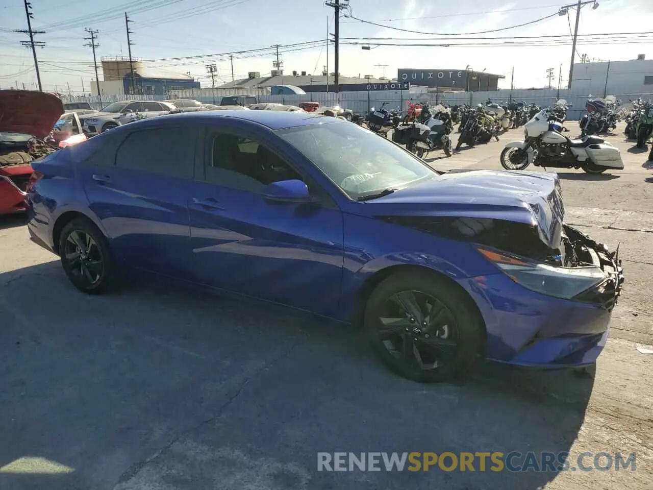 4 fotografías del automóvil dañado 5NPLM4AG5NH085920 HYUNDAI ELANTRA 2022