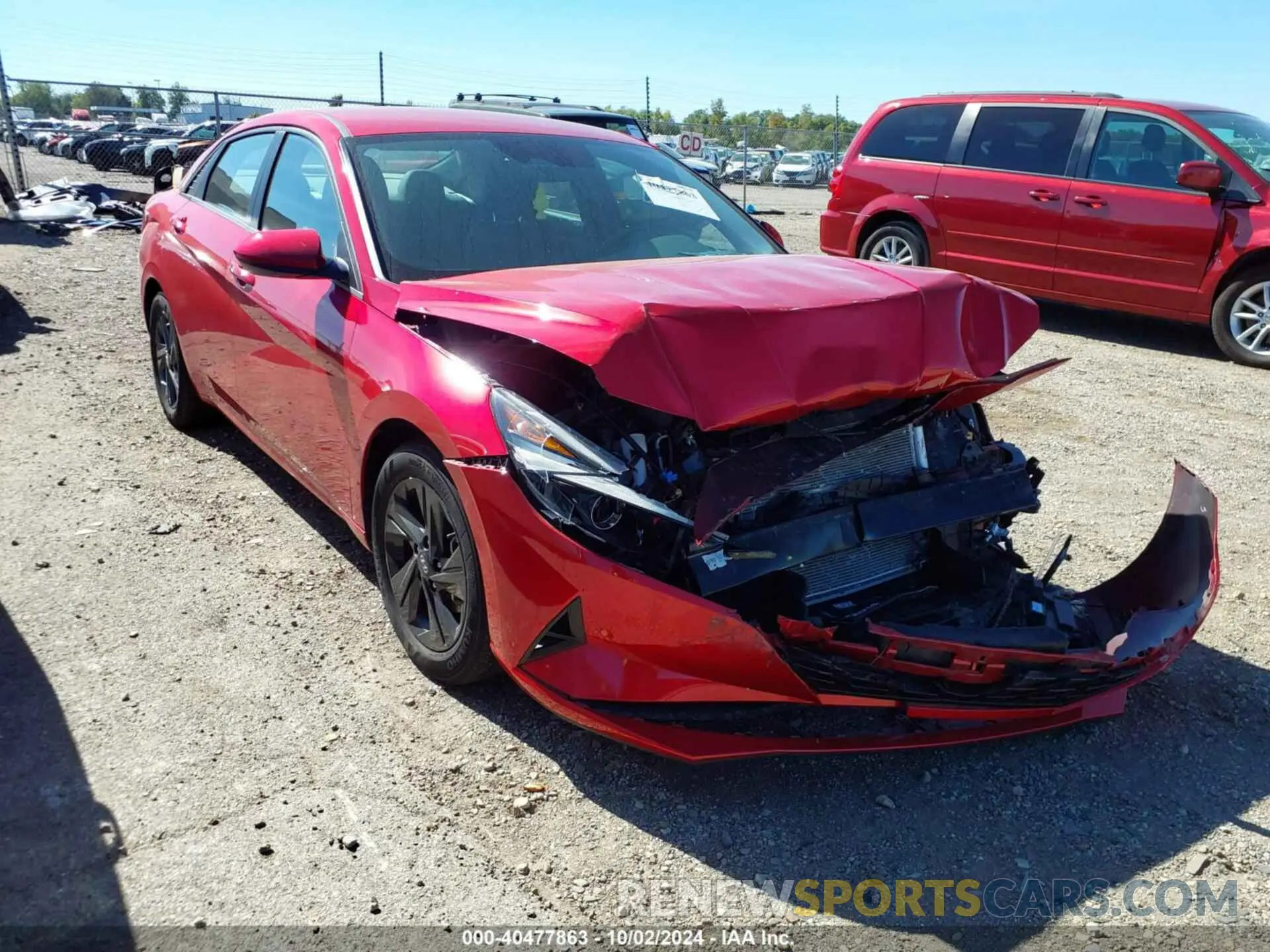 1 fotografías del automóvil dañado 5NPLM4AG7NH085403 HYUNDAI ELANTRA 2022