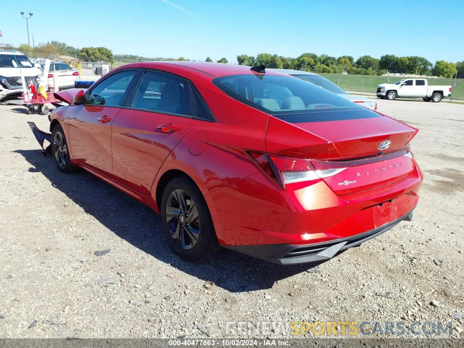 3 fotografías del automóvil dañado 5NPLM4AG7NH085403 HYUNDAI ELANTRA 2022
