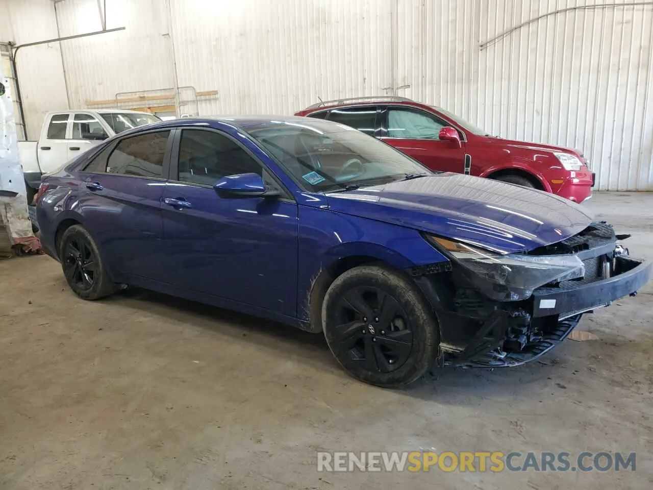 4 fotografías del automóvil dañado 5NPLM4AG9NH054721 HYUNDAI ELANTRA 2022