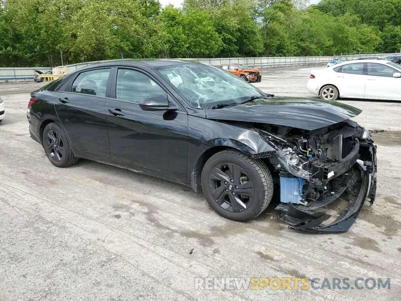 4 fotografías del automóvil dañado 5NPLM4AG9NH064536 HYUNDAI ELANTRA 2022