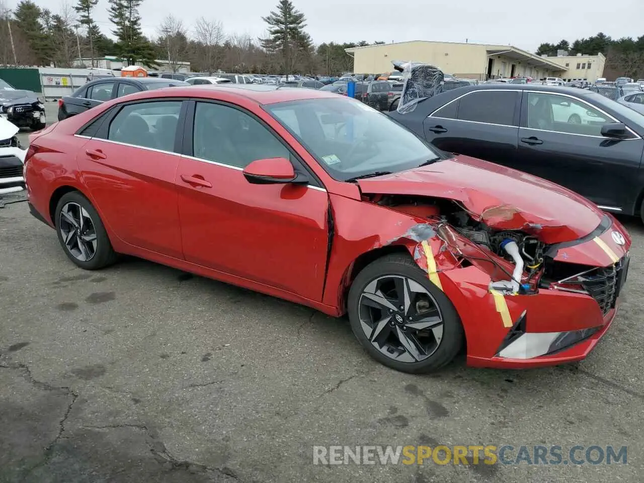 4 fotografías del automóvil dañado 5NPLN4AG3NH073519 HYUNDAI ELANTRA 2022