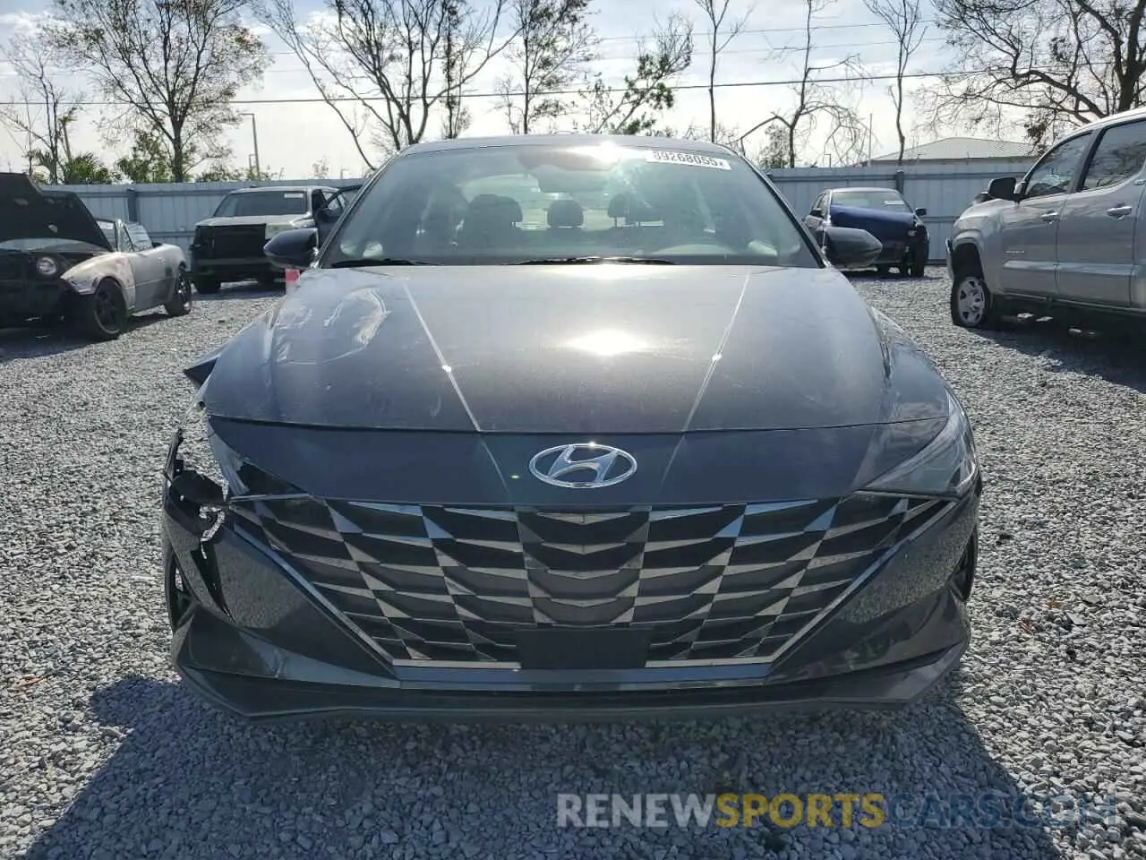 5 fotografías del automóvil dañado 5NPLN4AG4NH058950 HYUNDAI ELANTRA 2022