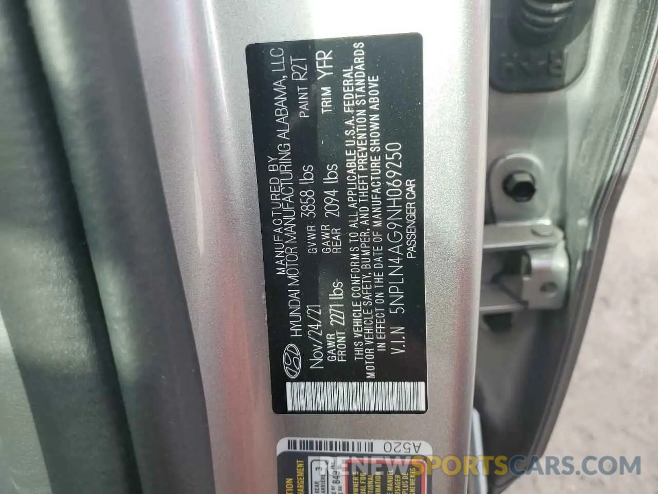 13 fotografías del automóvil dañado 5NPLN4AG9NH069250 HYUNDAI ELANTRA 2022
