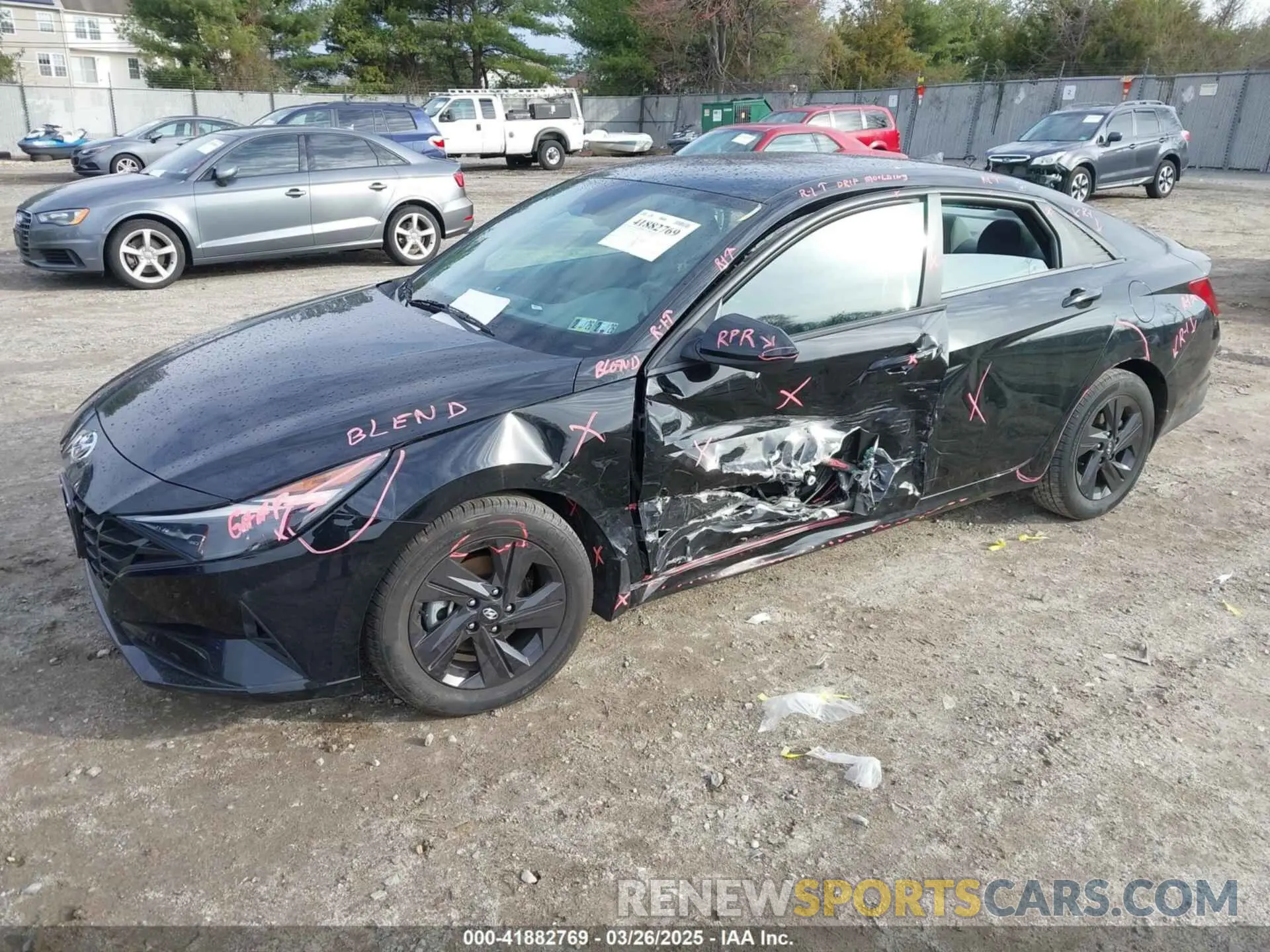 2 fotografías del automóvil dañado 5NPLS4AG0NH076385 HYUNDAI ELANTRA 2022