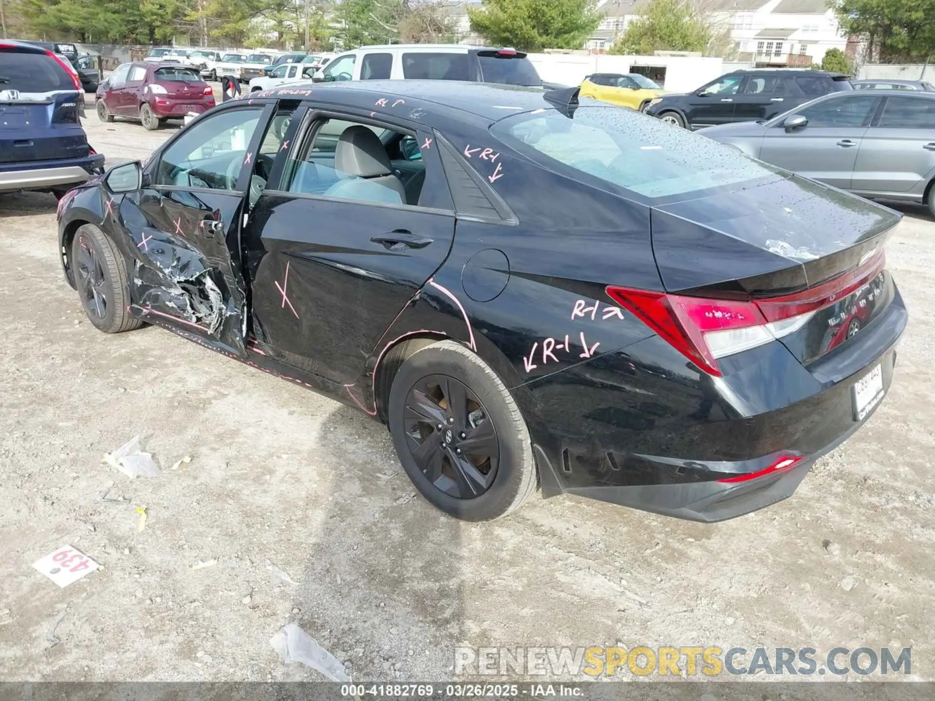 3 fotografías del automóvil dañado 5NPLS4AG0NH076385 HYUNDAI ELANTRA 2022