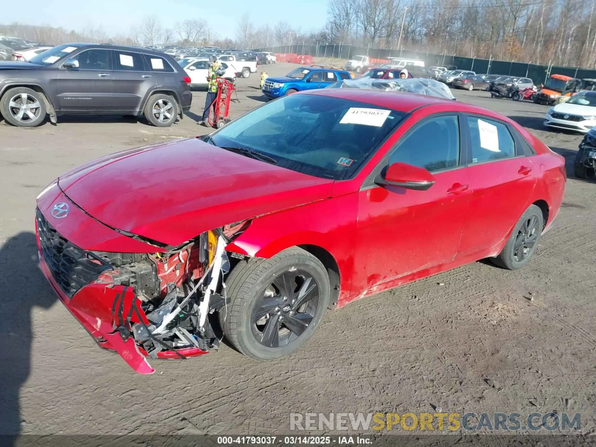 2 fotografías del automóvil dañado 5NPLS4AG1NH072068 HYUNDAI ELANTRA 2022