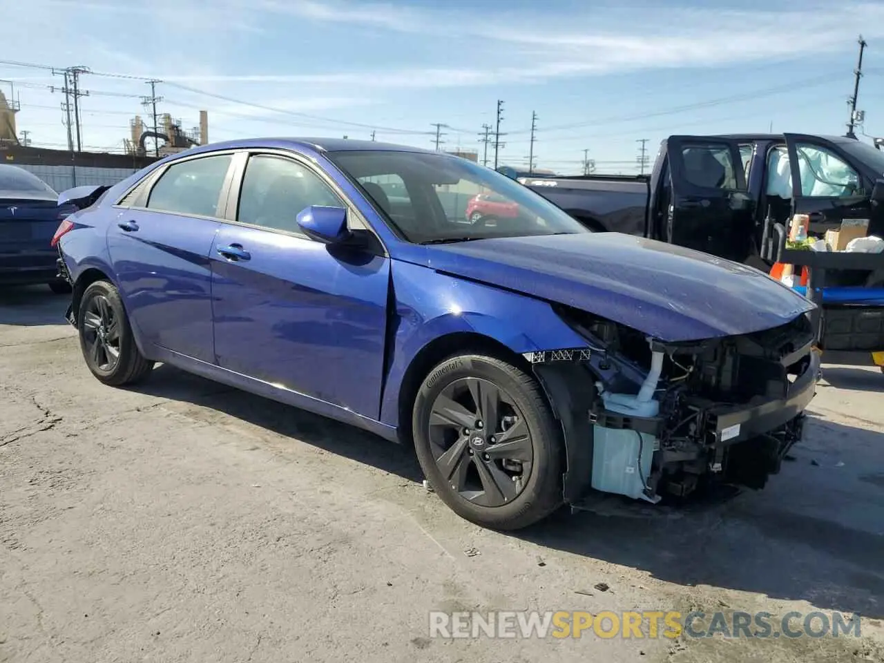 4 fotografías del automóvil dañado 5NPLS4AG2NH073133 HYUNDAI ELANTRA 2022