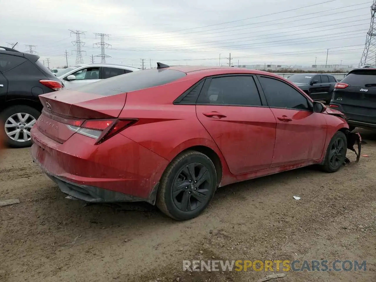3 fotografías del automóvil dañado 5NPLS4AG4NH057029 HYUNDAI ELANTRA 2022