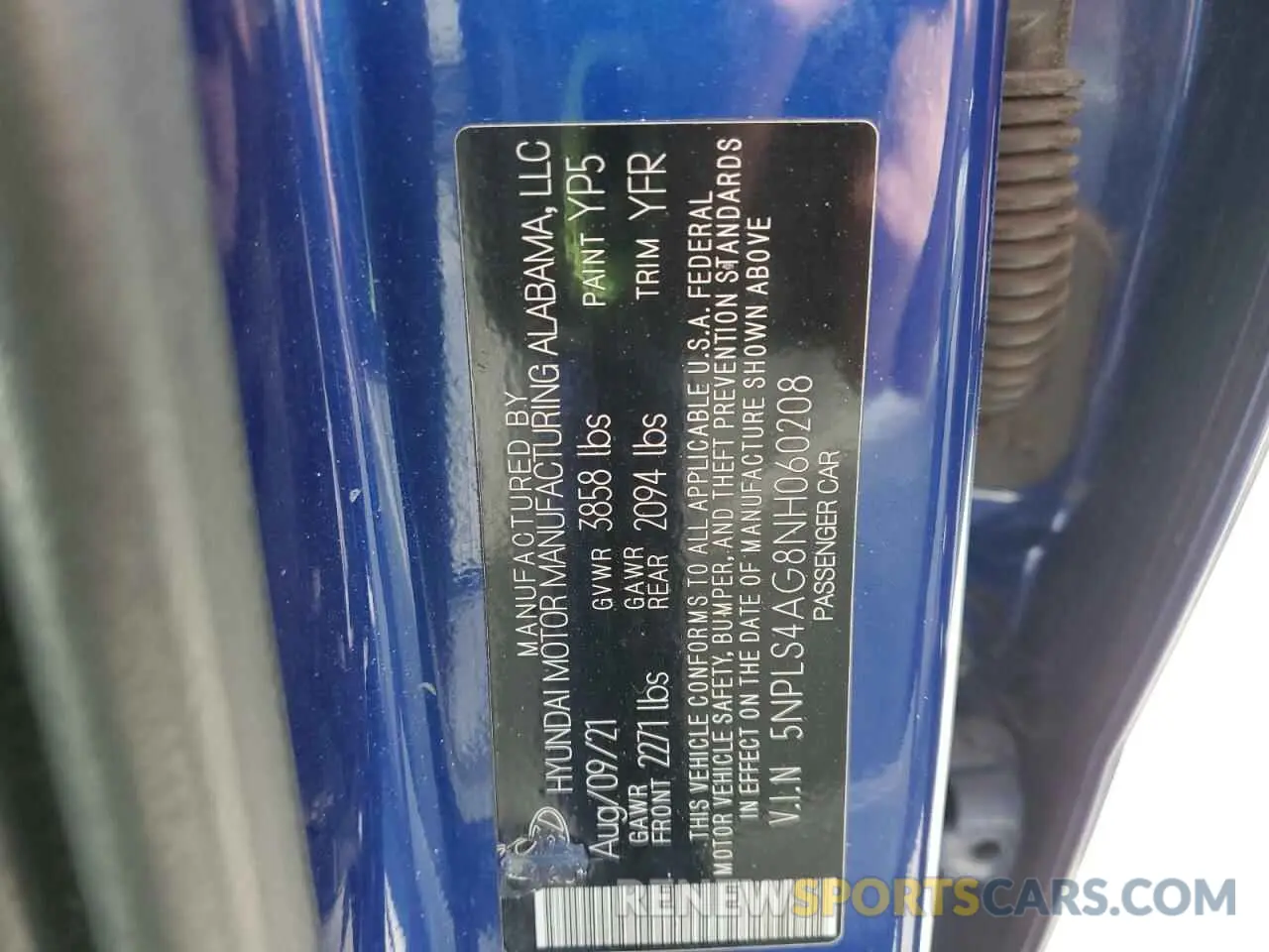 13 fotografías del automóvil dañado 5NPLS4AG8NH060208 HYUNDAI ELANTRA 2022
