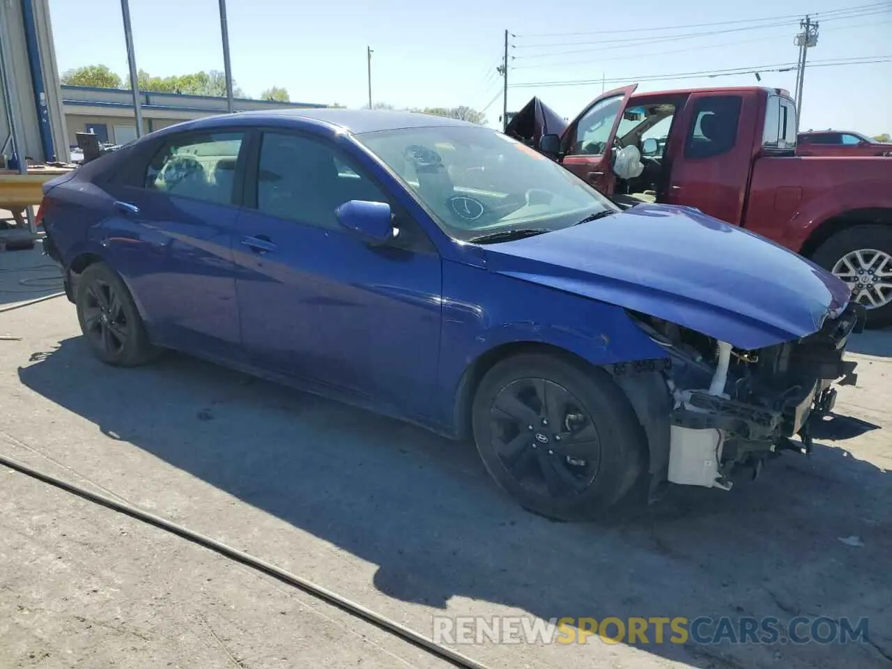 4 fotografías del automóvil dañado 5NPLS4AG8NH060208 HYUNDAI ELANTRA 2022