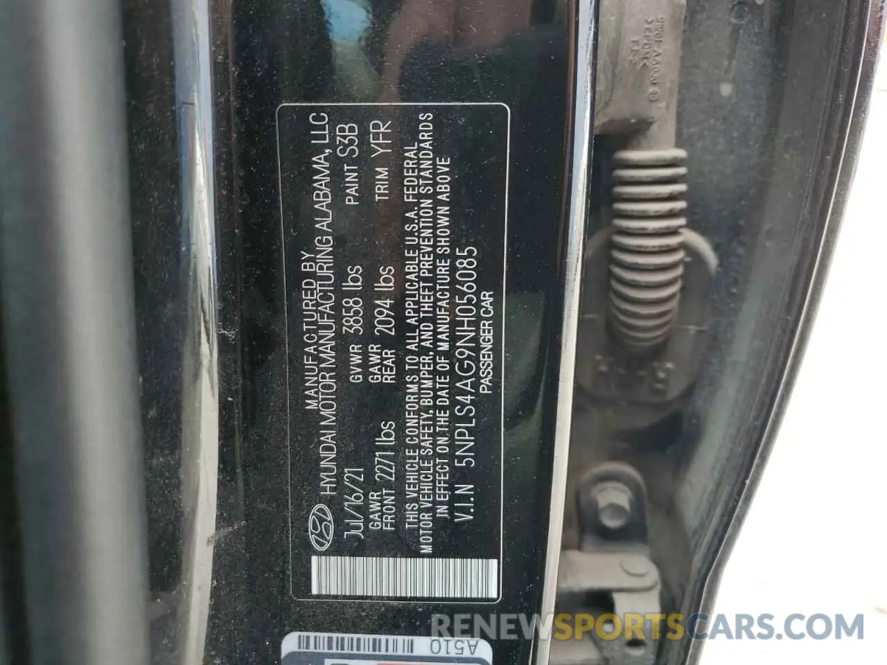 13 fotografías del automóvil dañado 5NPLS4AG9NH056085 HYUNDAI ELANTRA 2022