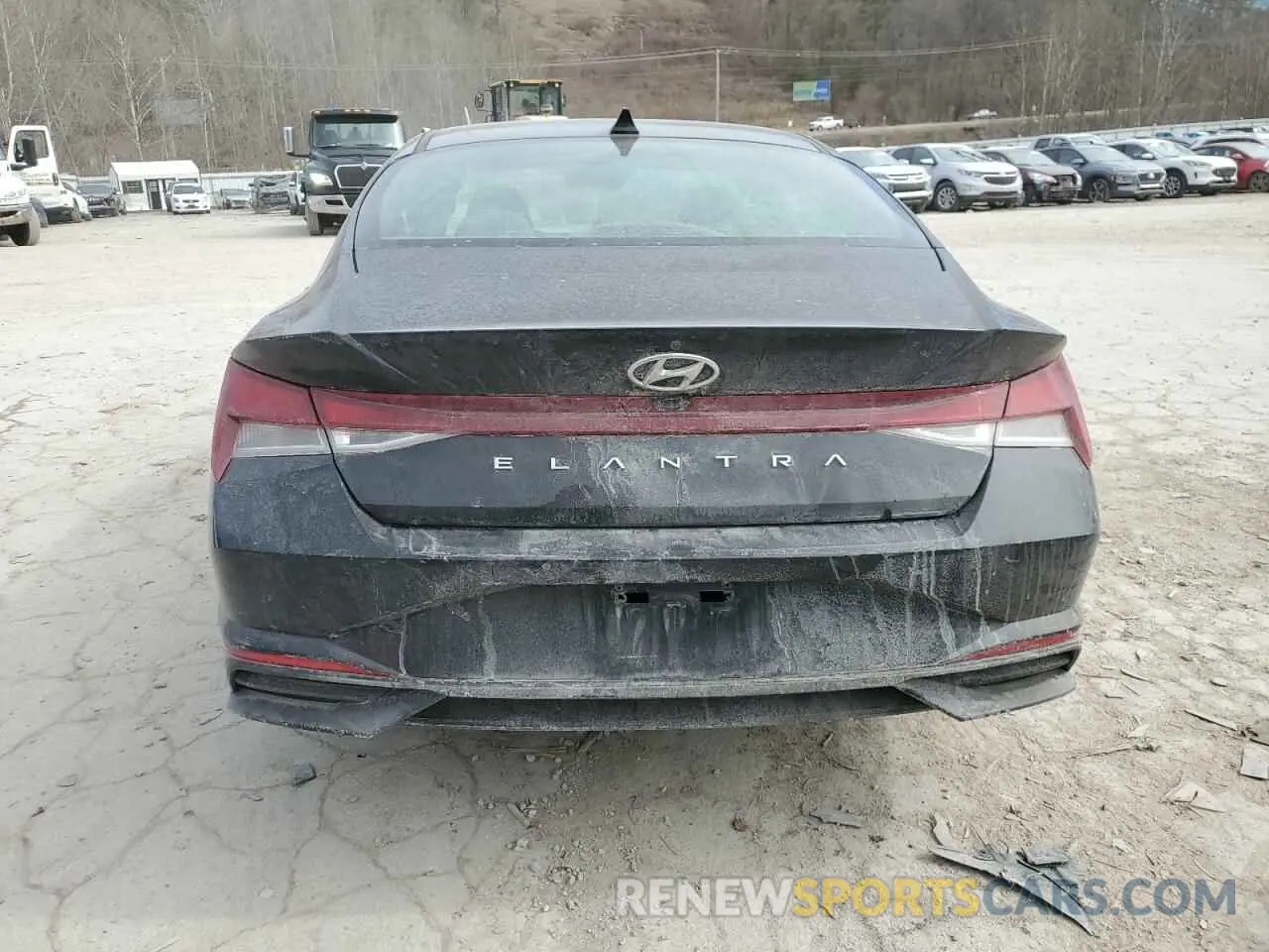 6 fotografías del automóvil dañado 5NPLS4AG9NH056085 HYUNDAI ELANTRA 2022