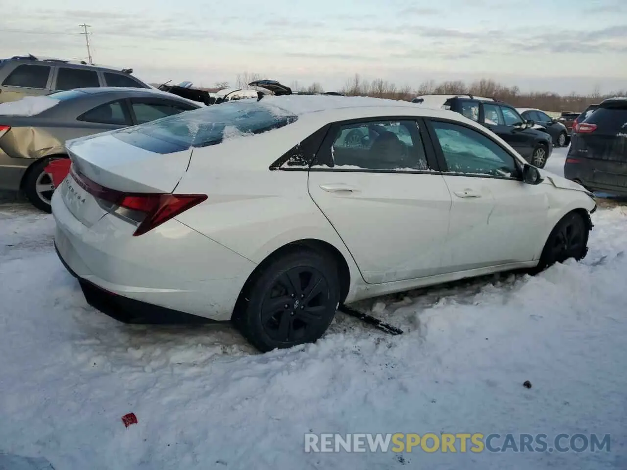 3 fotografías del automóvil dañado 5NPLS4AG9NH059780 HYUNDAI ELANTRA 2022