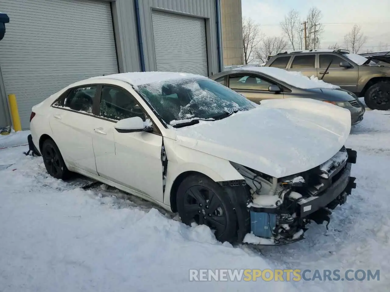 4 fotografías del automóvil dañado 5NPLS4AG9NH059780 HYUNDAI ELANTRA 2022