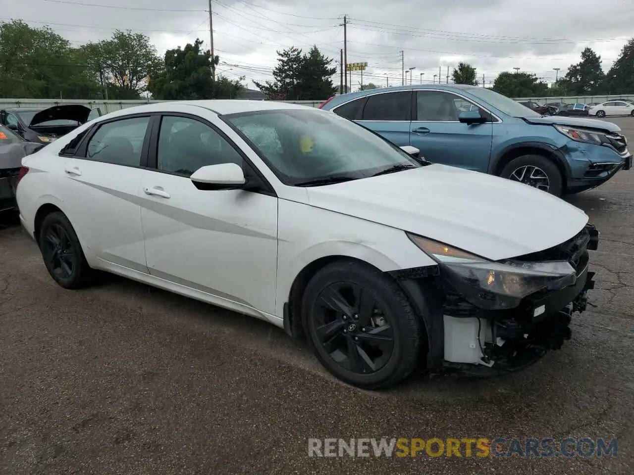 4 fotografías del automóvil dañado 5NPLS4AGXNH066804 HYUNDAI ELANTRA 2022