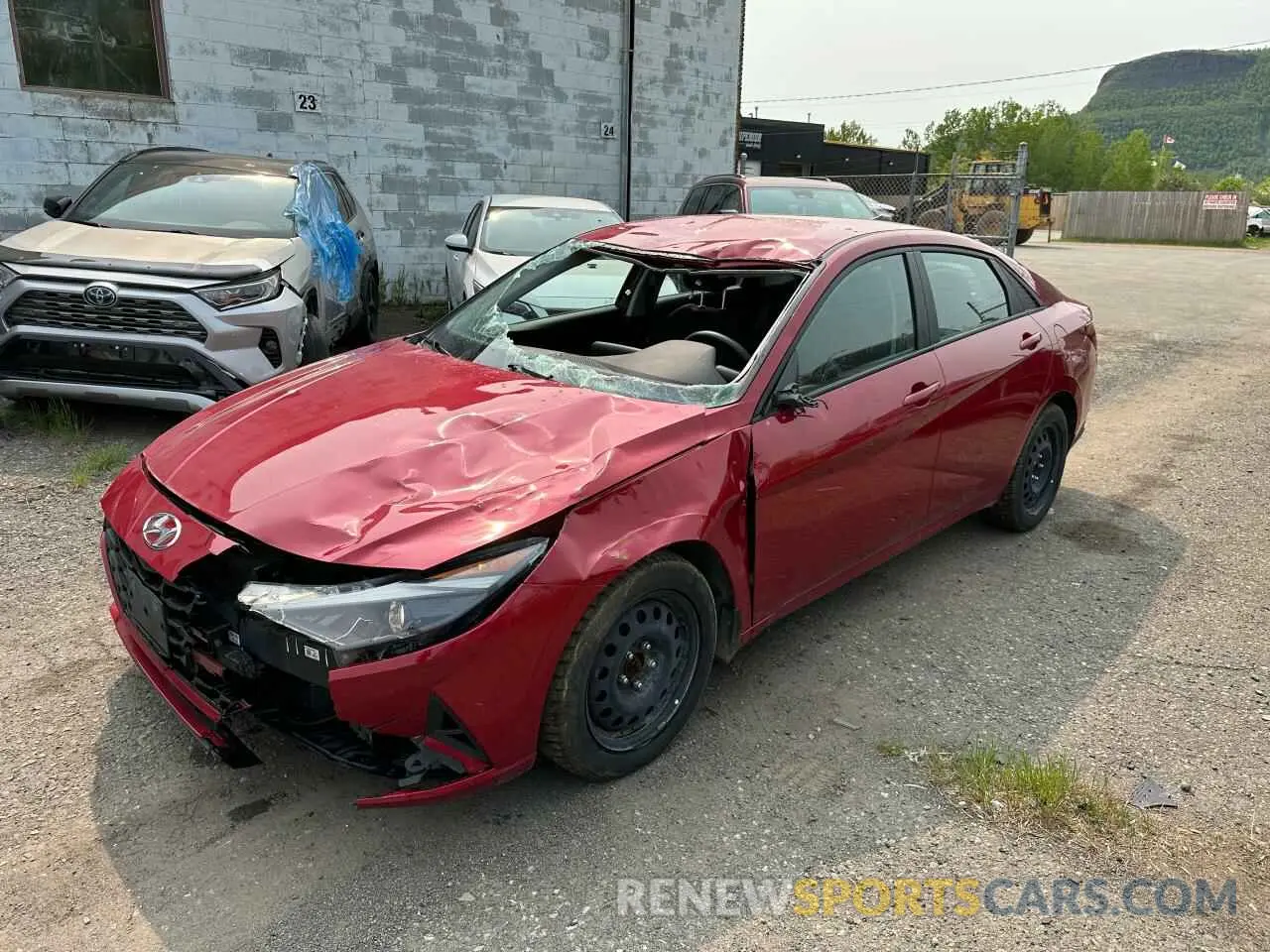 3 fotografías del automóvil dañado KMHLM4AG0NU215376 HYUNDAI ELANTRA 2022