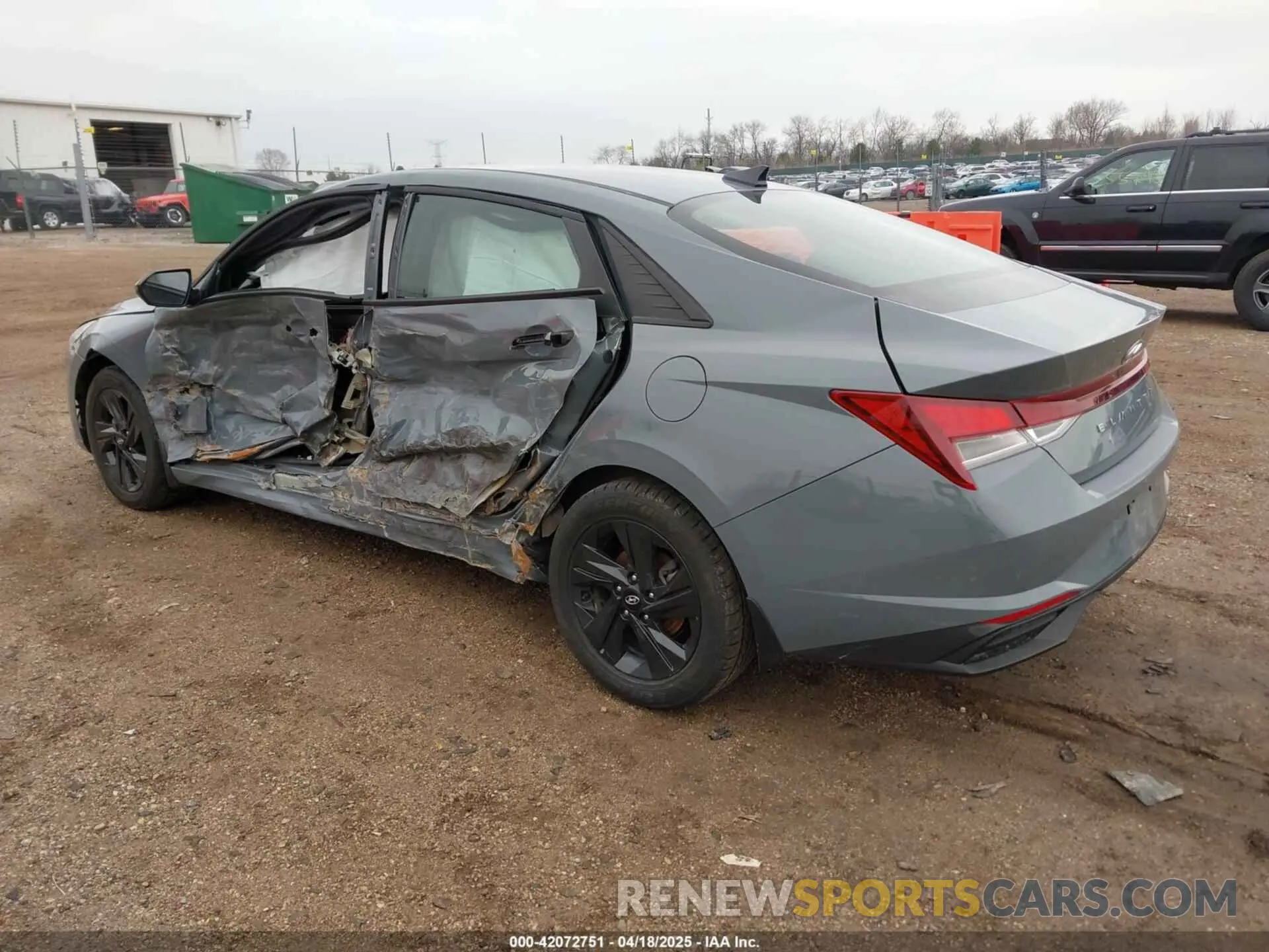 3 fotografías del automóvil dañado KMHLM4AG0NU343939 HYUNDAI ELANTRA 2022