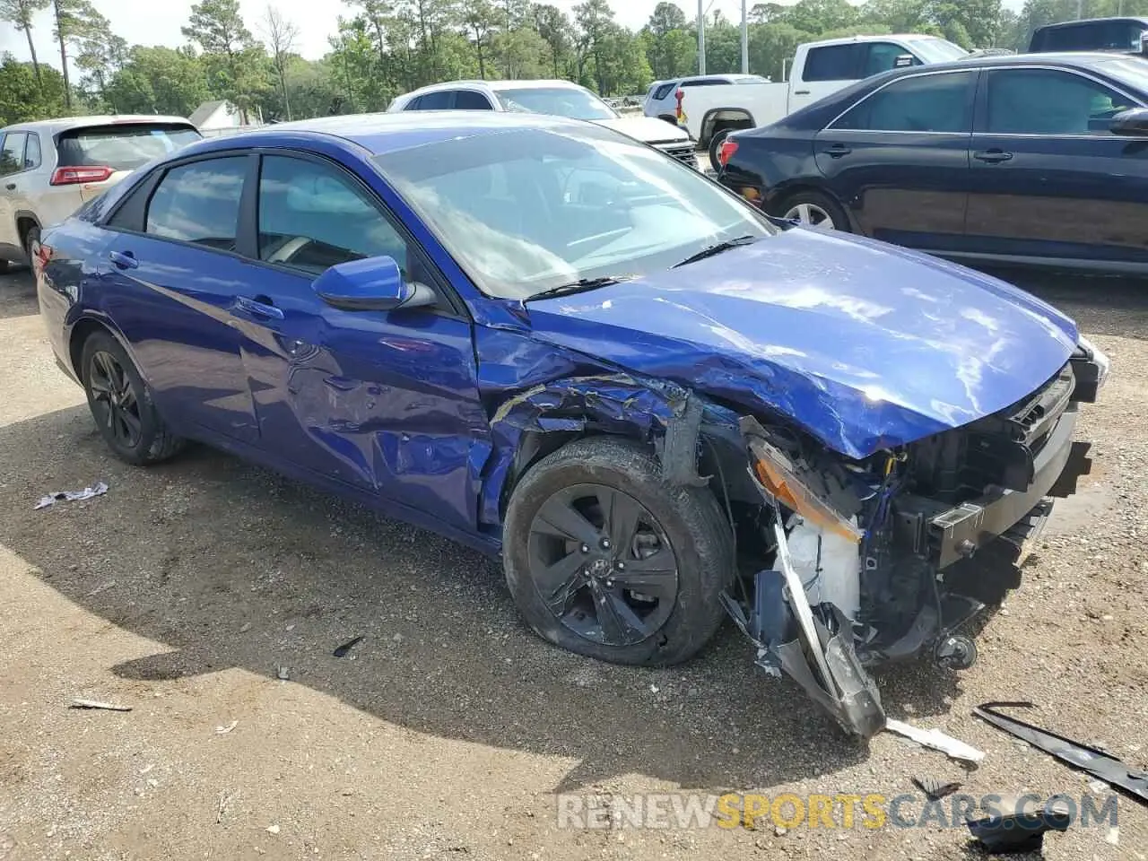 4 fotografías del automóvil dañado KMHLM4AG2NU239923 HYUNDAI ELANTRA 2022