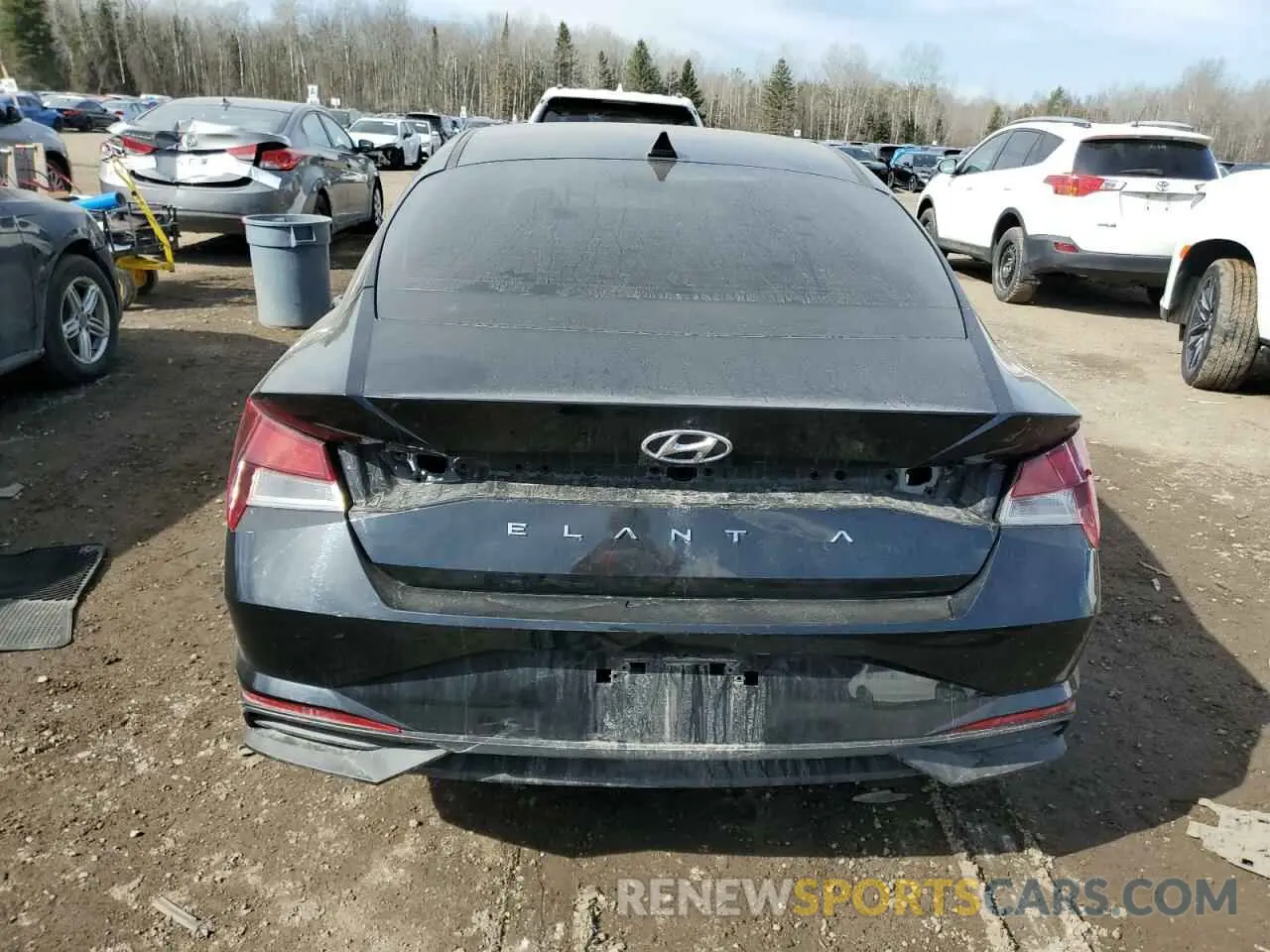 6 fotografías del automóvil dañado KMHLM4AG3NU282974 HYUNDAI ELANTRA 2022