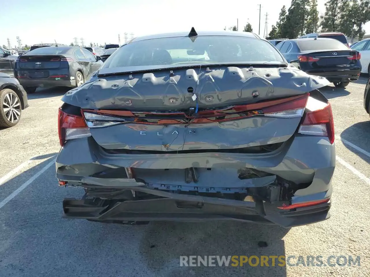 6 fotografías del automóvil dañado KMHLM4AG3NU301328 HYUNDAI ELANTRA 2022