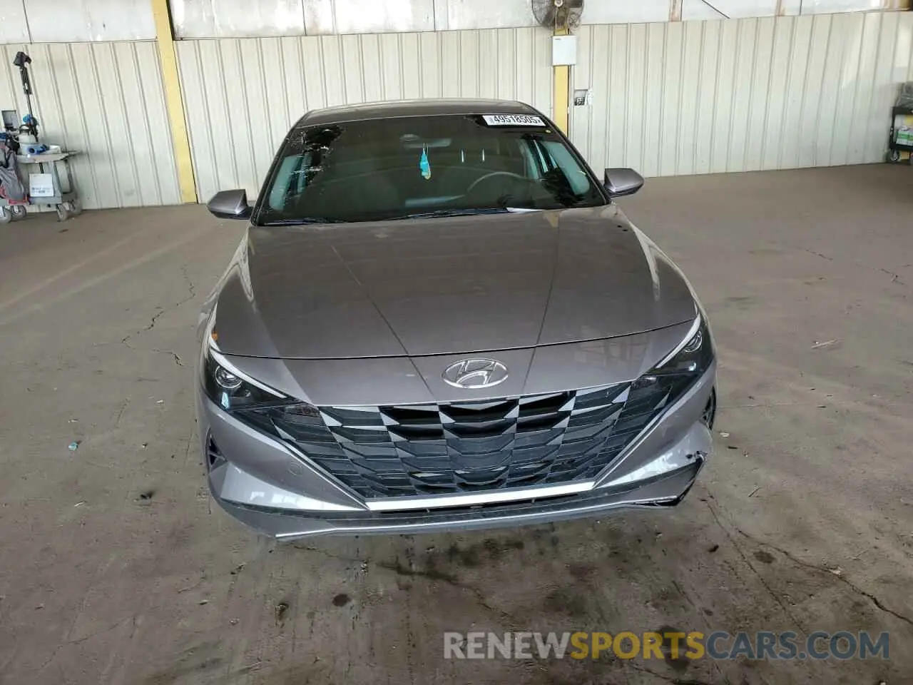 5 fotografías del automóvil dañado KMHLM4AG4NU240863 HYUNDAI ELANTRA 2022