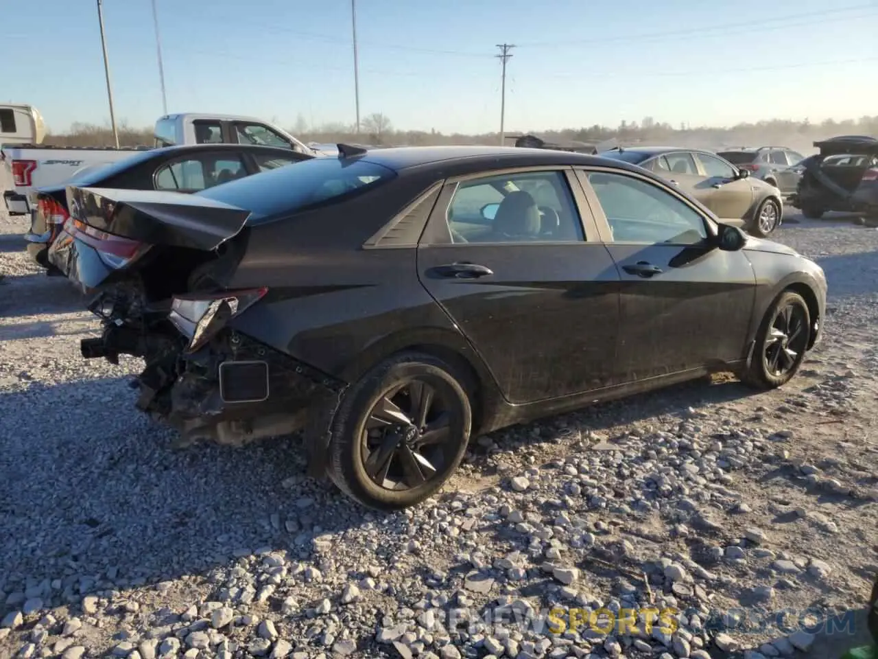 3 fotografías del automóvil dañado KMHLM4AG4NU312256 HYUNDAI ELANTRA 2022