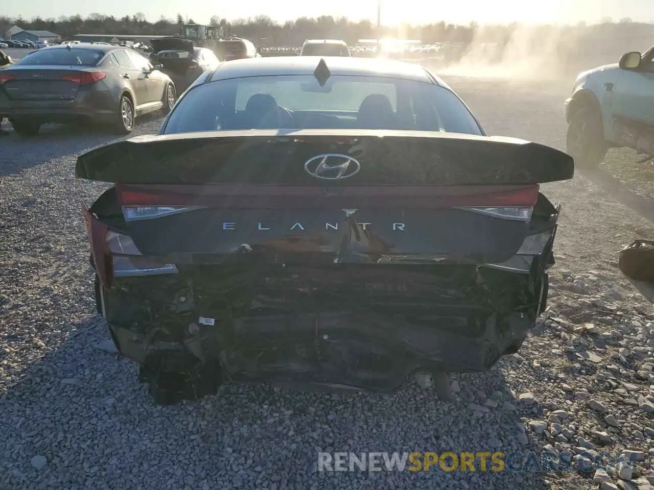 6 fotografías del automóvil dañado KMHLM4AG4NU312256 HYUNDAI ELANTRA 2022