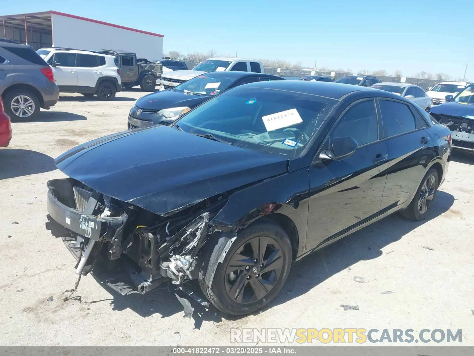 2 fotografías del automóvil dañado KMHLM4AG6NU224633 HYUNDAI ELANTRA 2022
