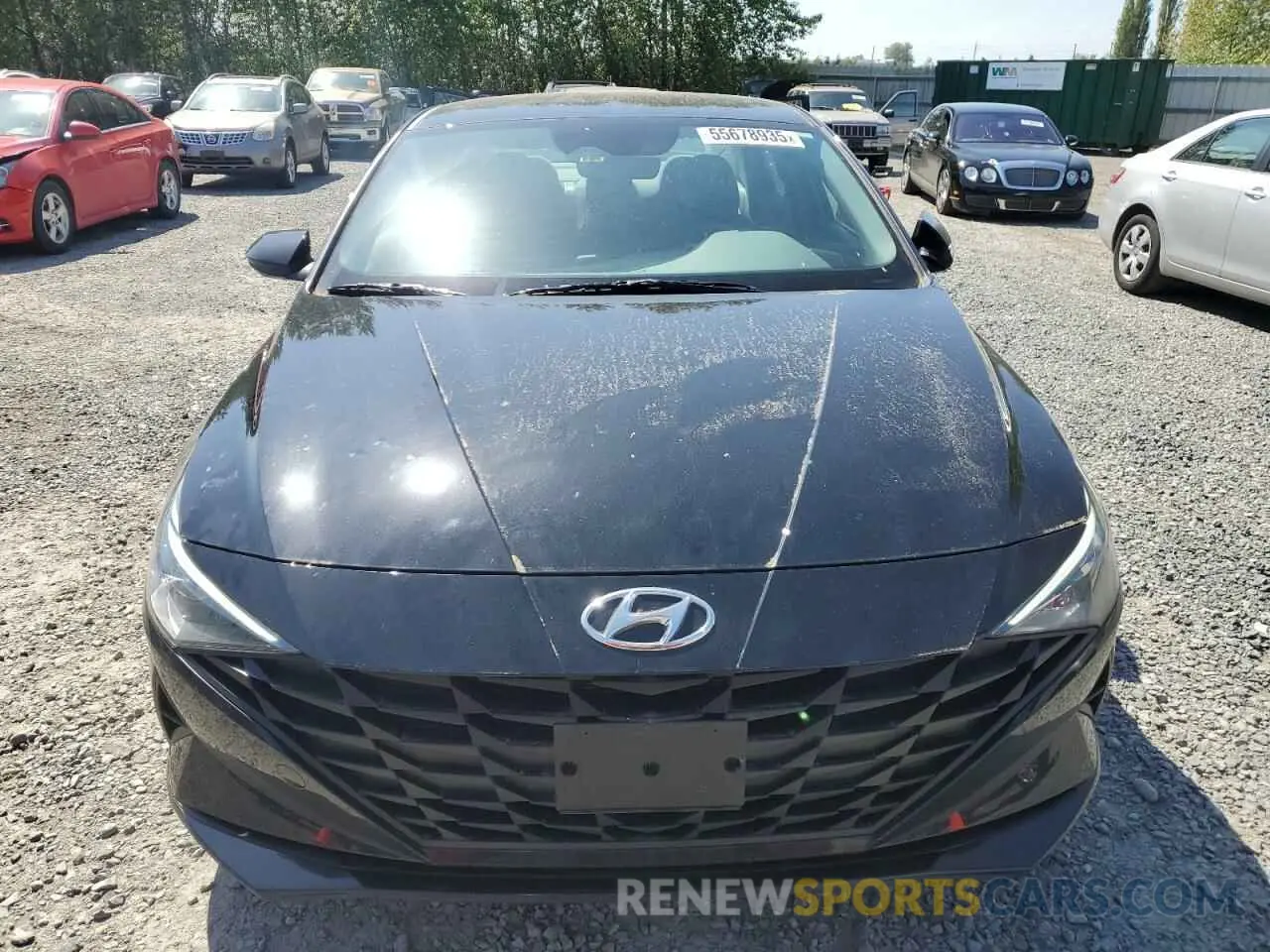 5 fotografías del automóvil dañado KMHLM4AG7NU243840 HYUNDAI ELANTRA 2022