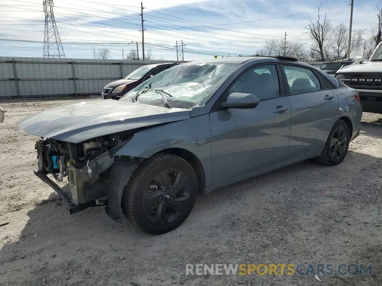 1 fotografías del automóvil dañado KMHLM4AG7NU256264 HYUNDAI ELANTRA 2022