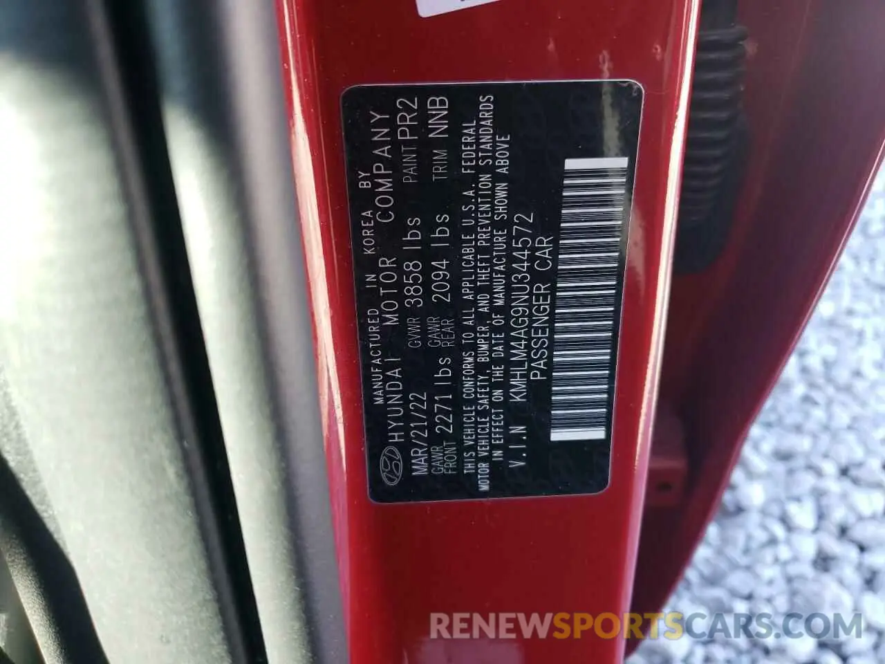 13 fotografías del automóvil dañado KMHLM4AG9NU344572 HYUNDAI ELANTRA 2022