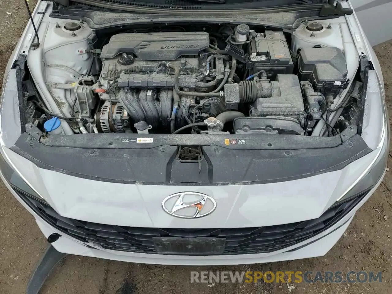 11 fotografías del automóvil dañado KMHLM4AGXNU250524 HYUNDAI ELANTRA 2022