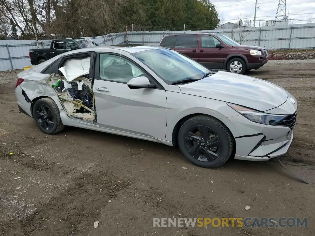 4 fotografías del automóvil dañado KMHLM4AGXNU250524 HYUNDAI ELANTRA 2022