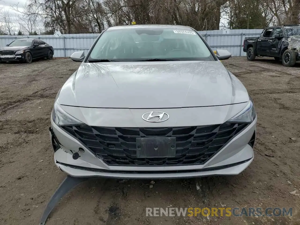5 fotografías del automóvil dañado KMHLM4AGXNU250524 HYUNDAI ELANTRA 2022