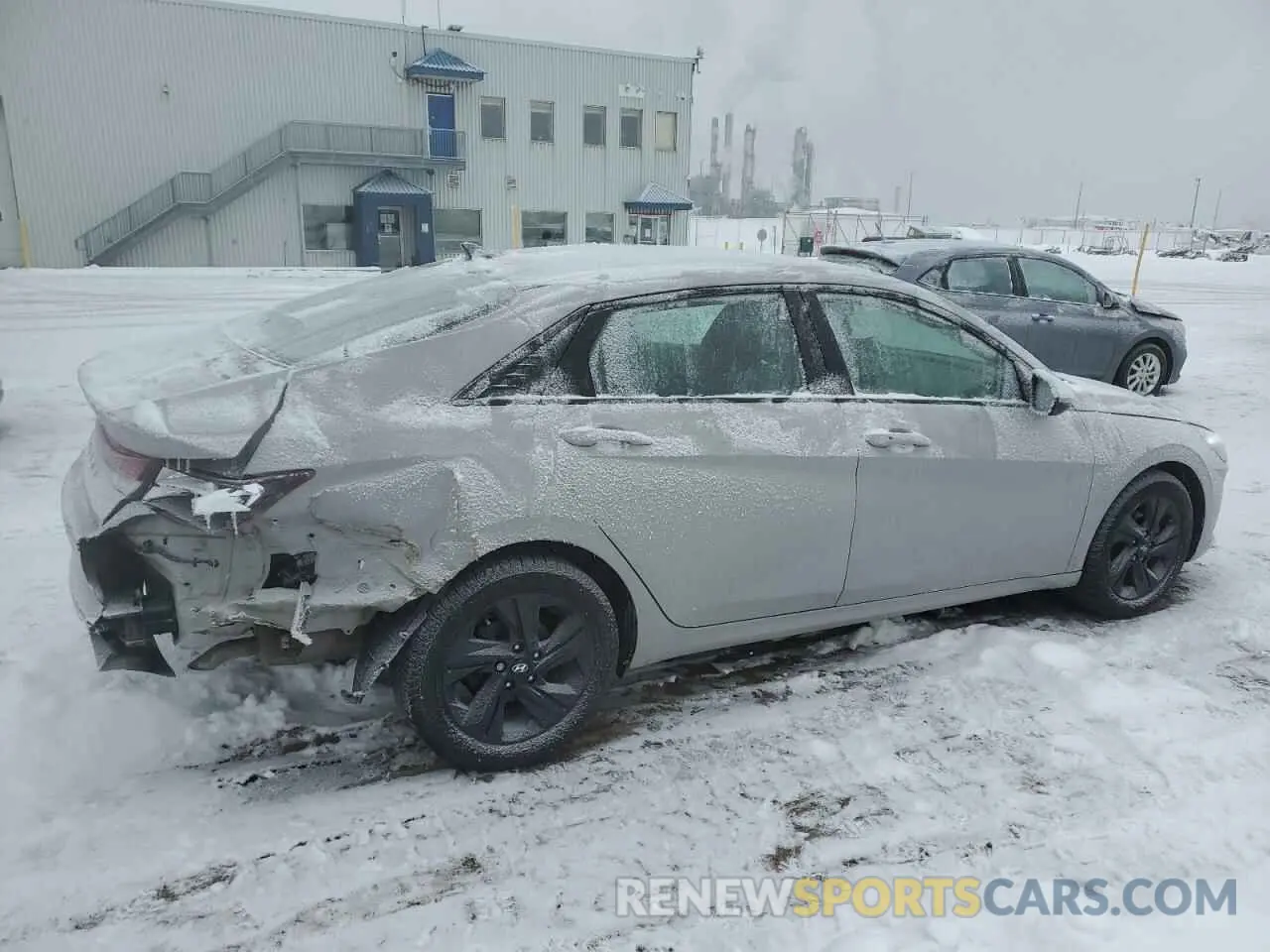 3 fotografías del automóvil dañado KMHLM4AGXNU261653 HYUNDAI ELANTRA 2022