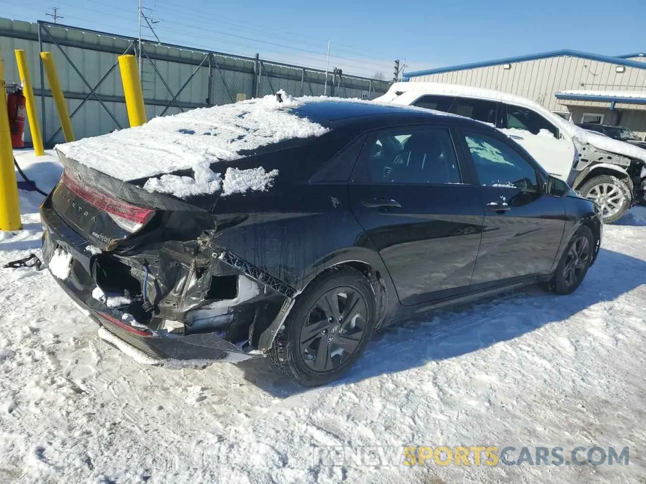 3 fotografías del automóvil dañado KMHLM4AJ1NU013268 HYUNDAI ELANTRA 2022