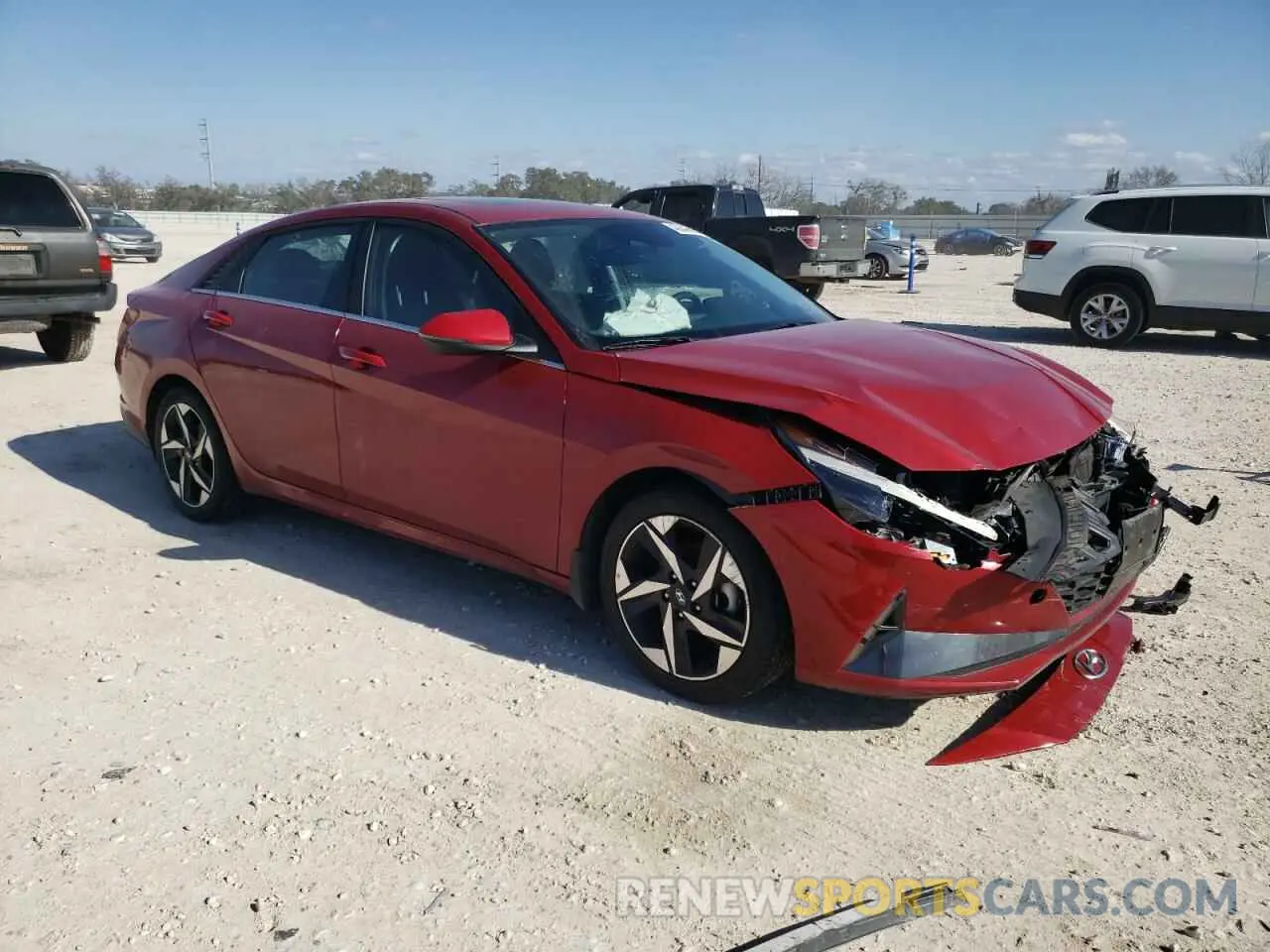 4 fotografías del automóvil dañado KMHLN4AG4NU363821 HYUNDAI ELANTRA 2022