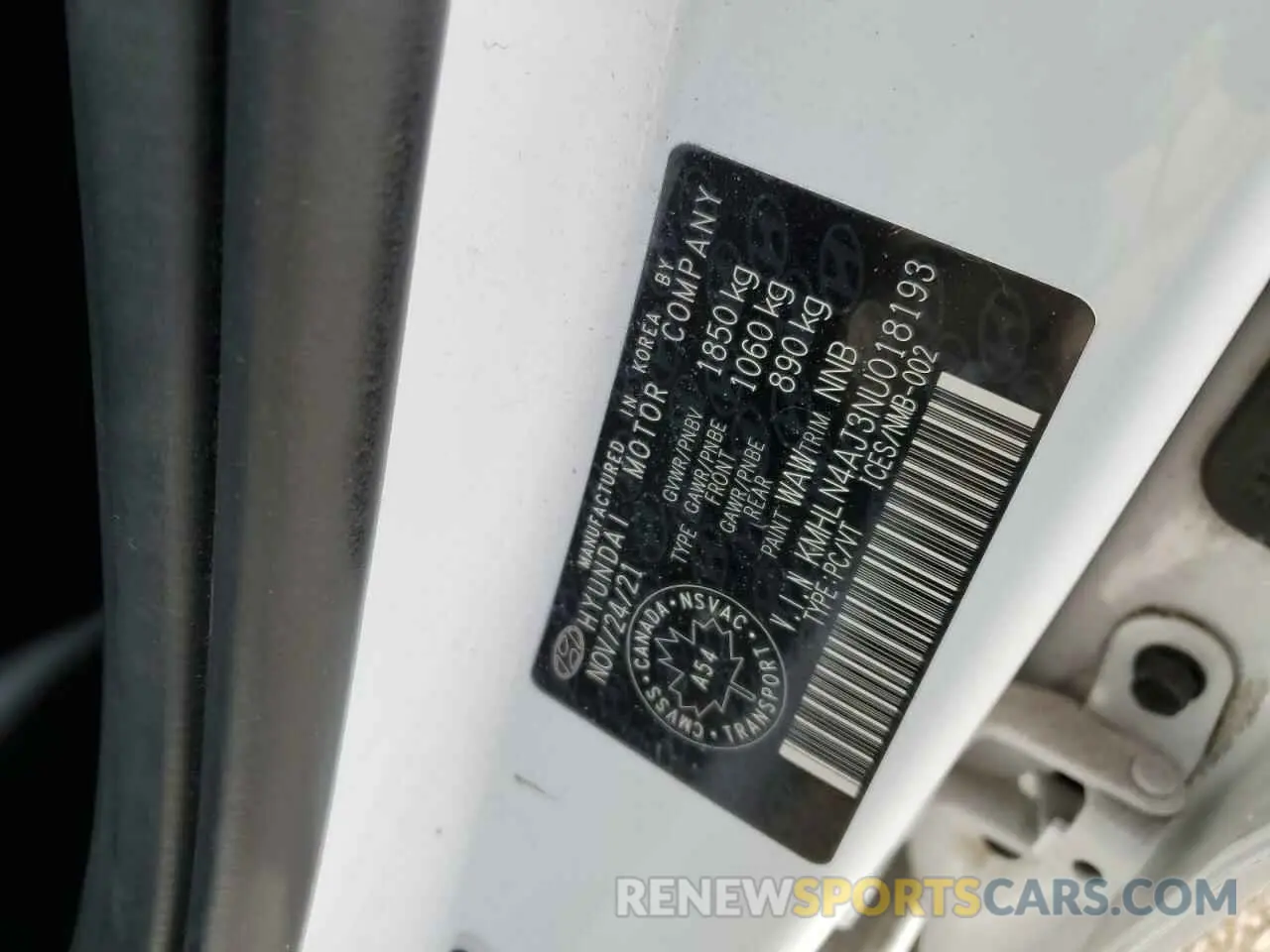12 fotografías del automóvil dañado KMHLN4AJ3NU018193 HYUNDAI ELANTRA 2022