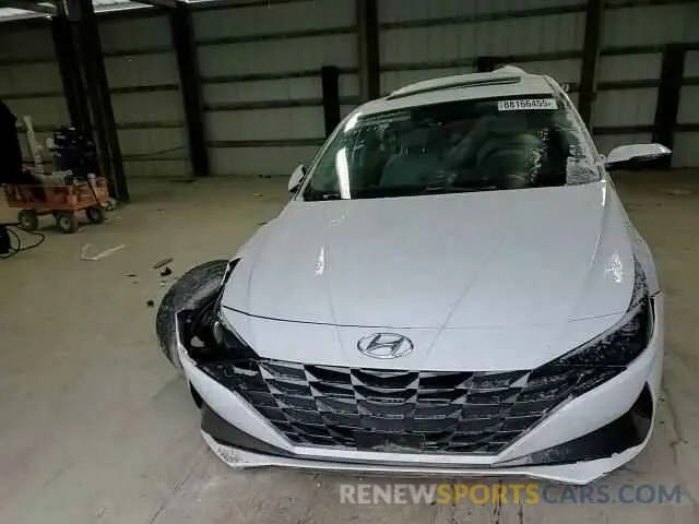 11 fotografías del automóvil dañado KMHLN4AJ4NU027372 HYUNDAI ELANTRA 2022
