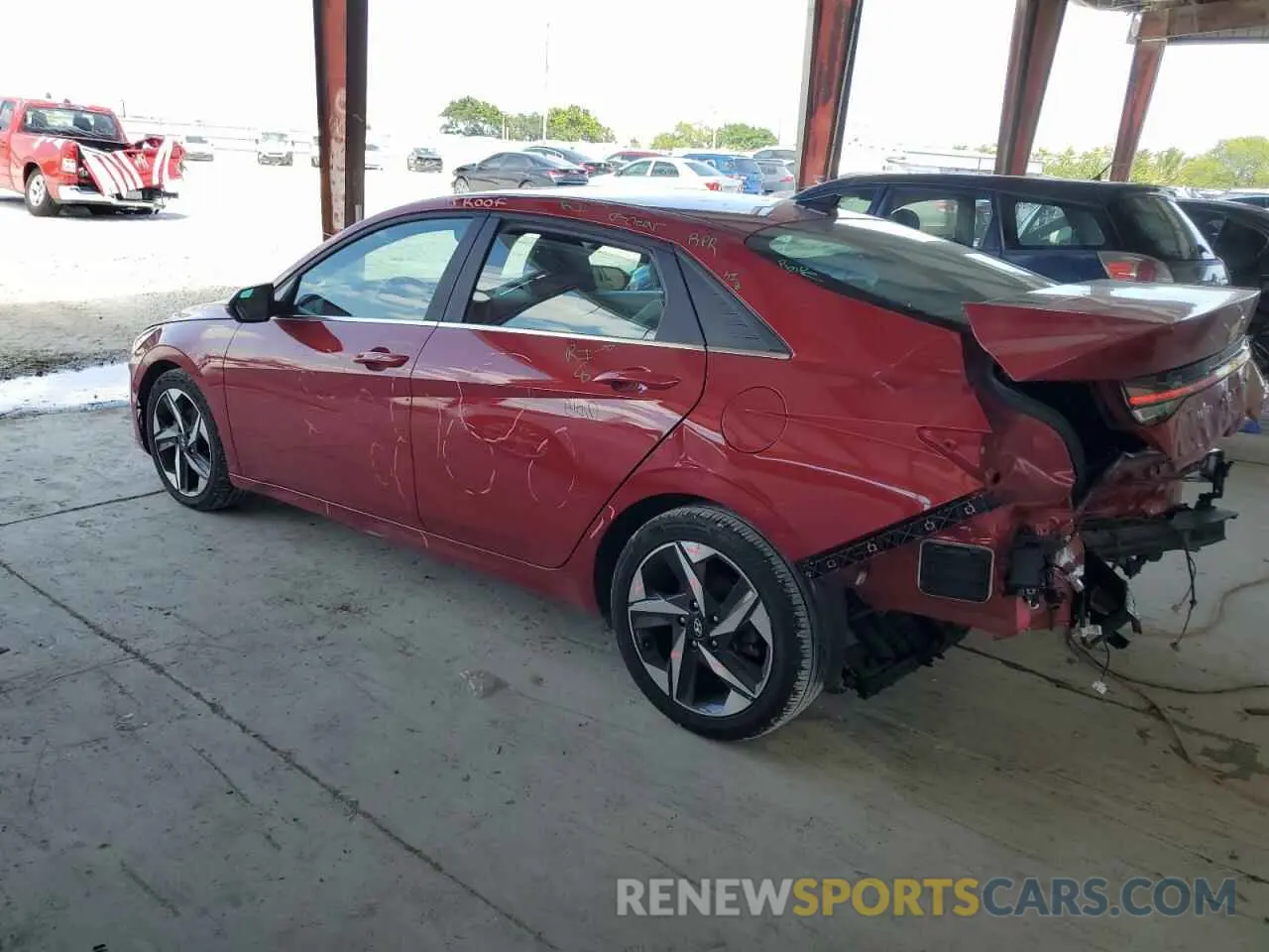 2 fotografías del automóvil dañado KMHLN4AJXNU030650 HYUNDAI ELANTRA 2022
