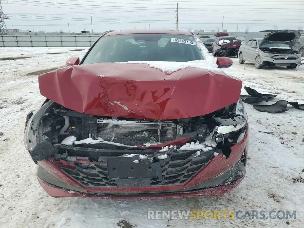 5 fotografías del automóvil dañado KMHLP4AG4NU362193 HYUNDAI ELANTRA 2022