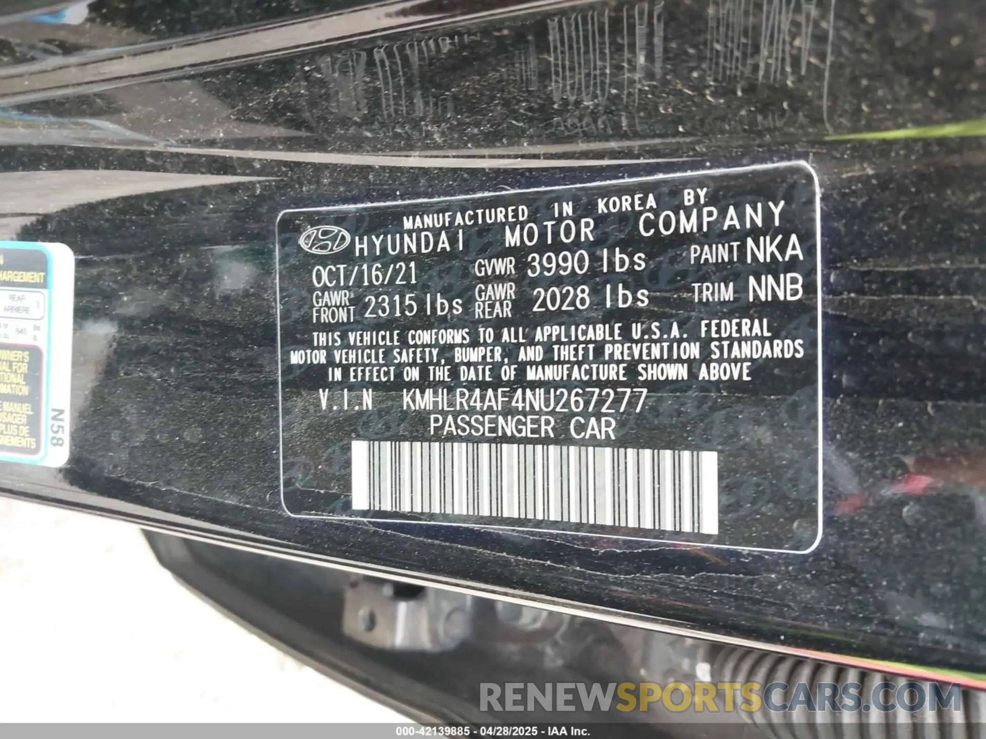 9 fotografías del automóvil dañado KMHLR4AF4NU267277 HYUNDAI ELANTRA 2022