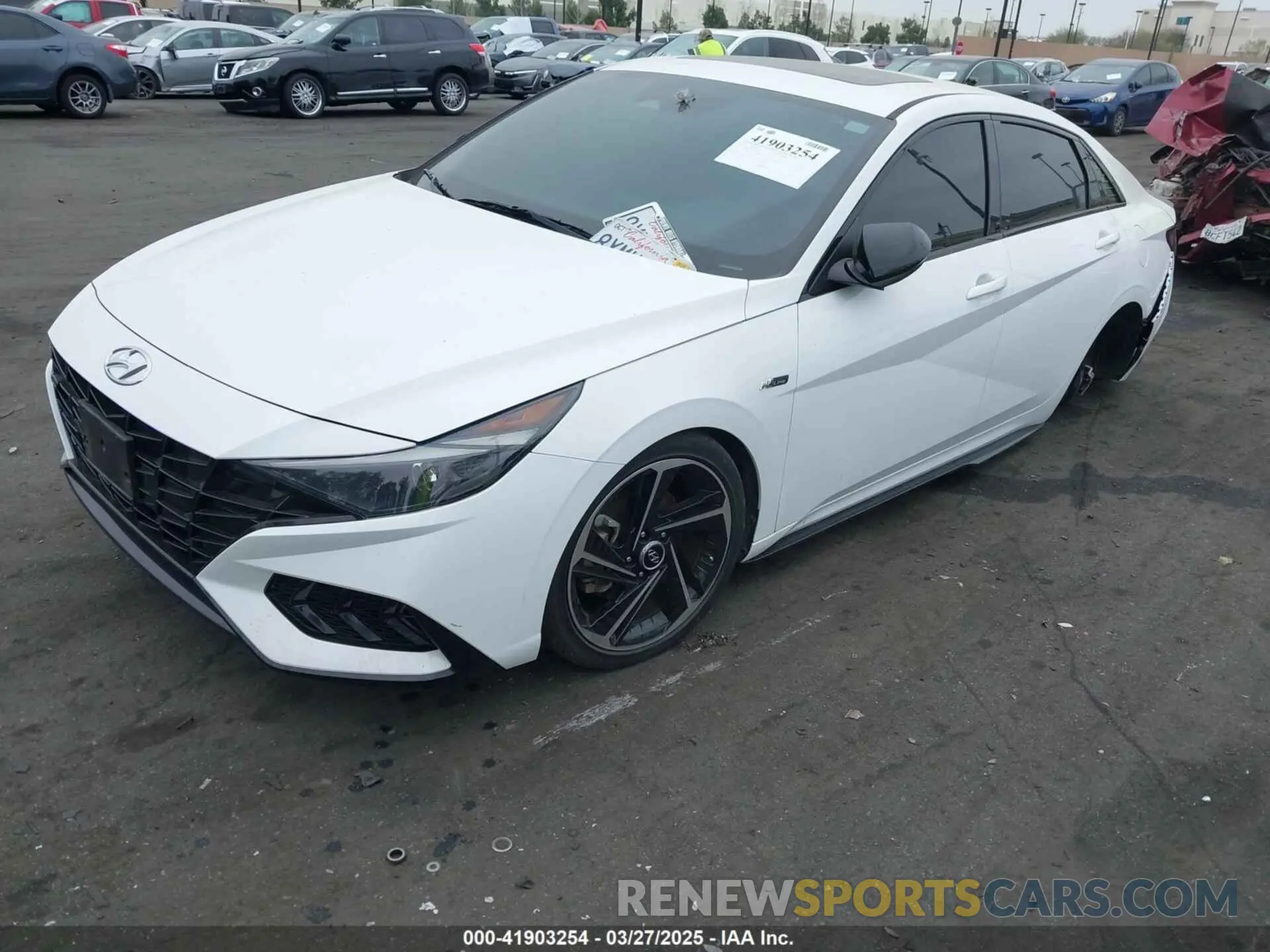 2 fotografías del automóvil dañado KMHLR4AF9NU243993 HYUNDAI ELANTRA 2022