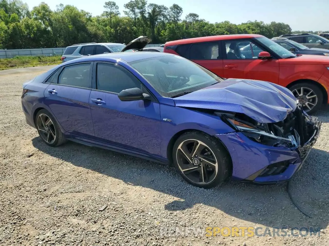 4 fotografías del automóvil dañado KMHLR4AFXNU236163 HYUNDAI ELANTRA 2022
